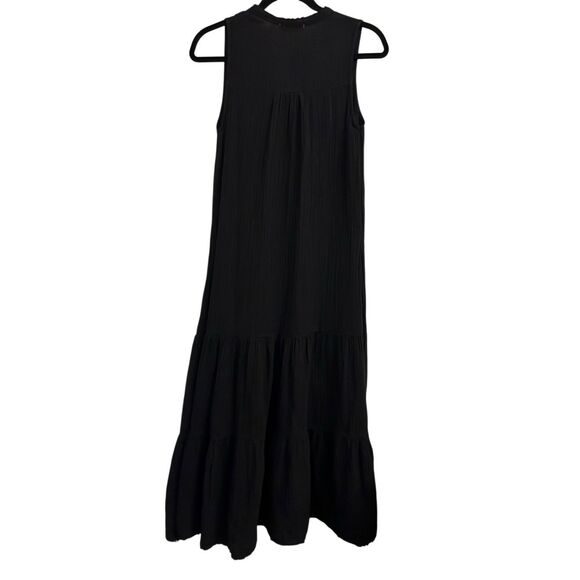 Anthropologie STARK Gauzy Tiered Maxi Dress Small 100% Cotton boho natural fiber - Picture 2 of 8